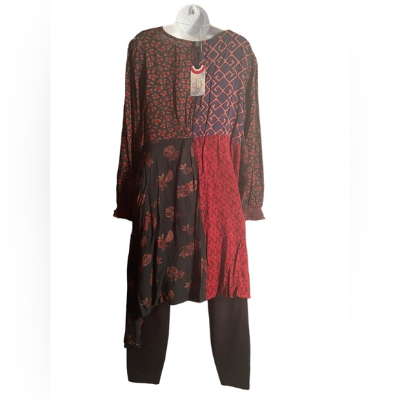 BL/RD 11.   TUNIC by Sacred Threads.  L/XL - Picture 3 of 5